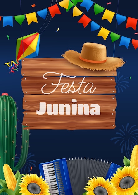 Poster voor de viering van Festa Junina