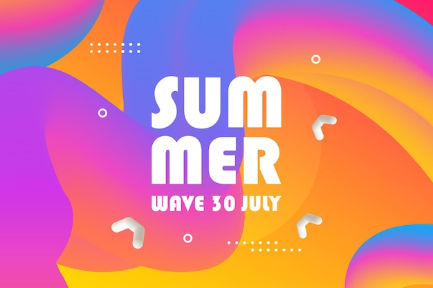 Poster voor de zomergolf van het elektronische muziekfestival Flyer voor een clubfeestje