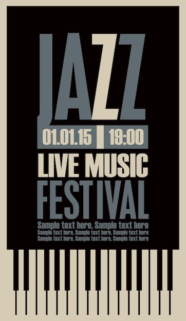 Poster voor een jazzfestival.
