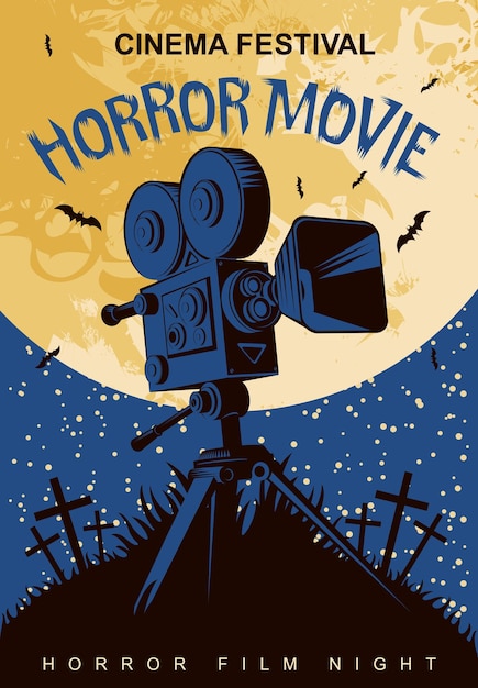 Vector poster voor horrorfilmfestival