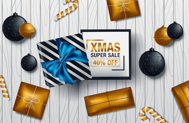 Vector poster voor kerst sale achtergrond banner