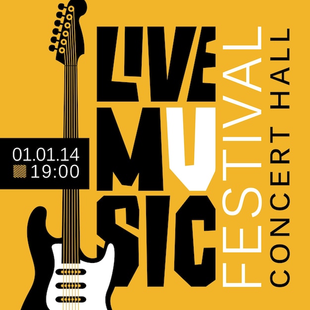 poster voor live muziekfestival