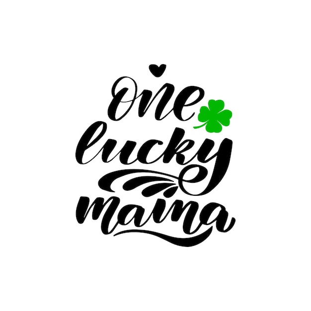 Poster voor st patricks day belettering wenskaart