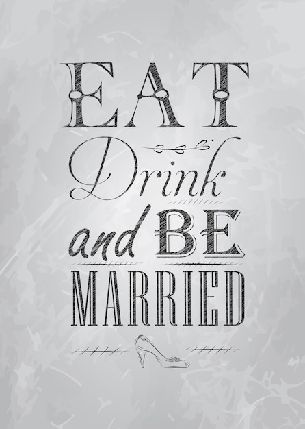 Vector poster wedding coal