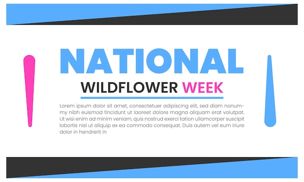 Vector a poster for wild wildflower week