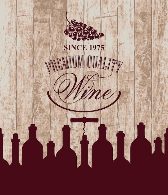 Vector poster for wine restaurant