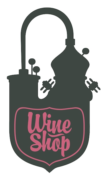 Vector poster for wine shop