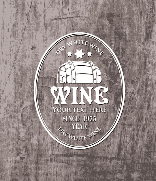 Vector poster for winery