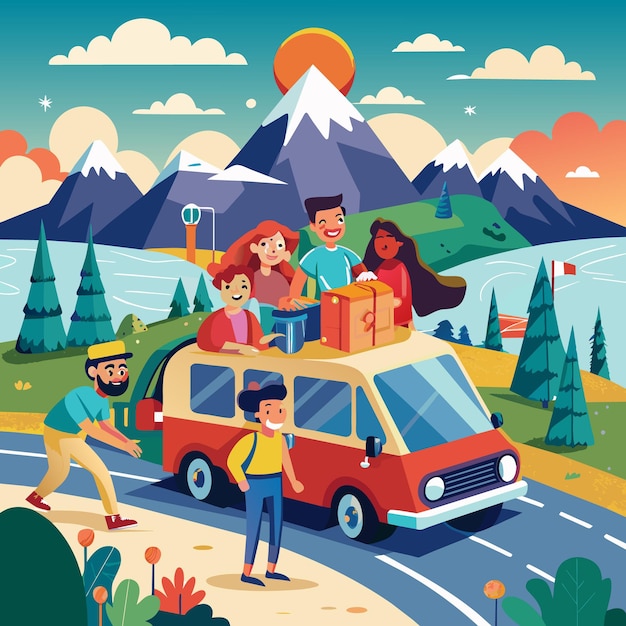 a poster with a car that says quot travel quot on it