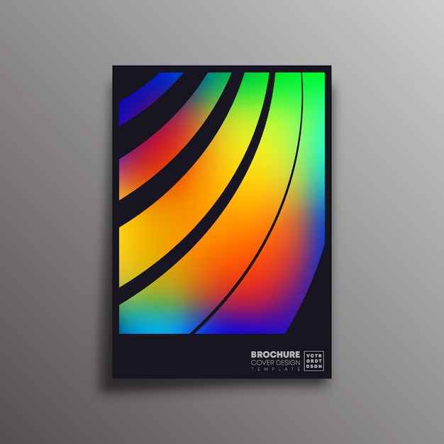 Vector poster with colorful gradient texture