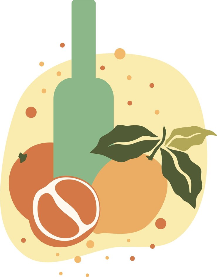 Vector poster with lemons citrus fruit set of lemons and oranges flat illustration vector engraving
