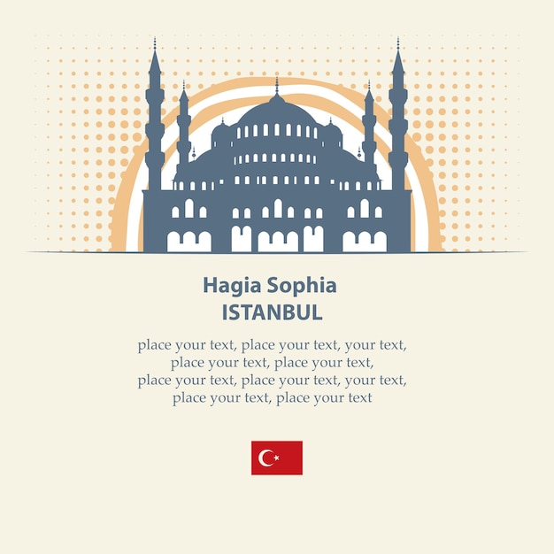 벡터 이스탄불의 모스크와 포스터