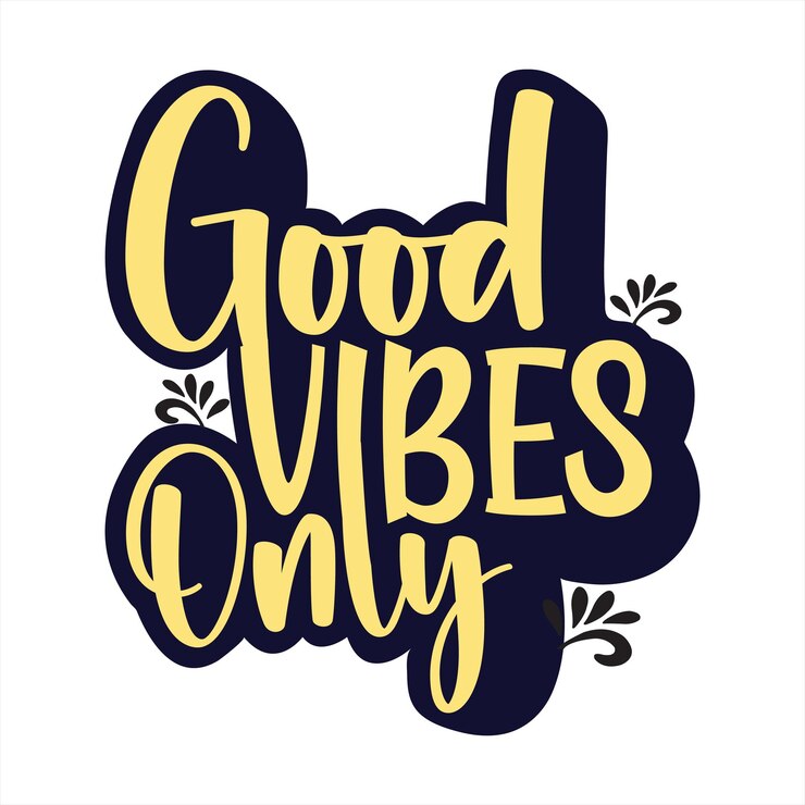 Good Vibesというフレーズだけが書かれたポスター。