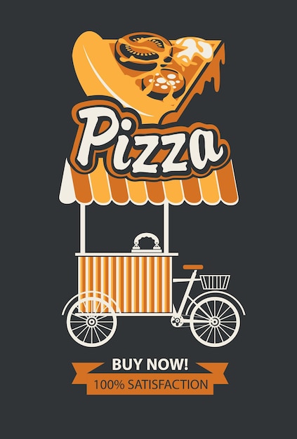 poster with street food bike