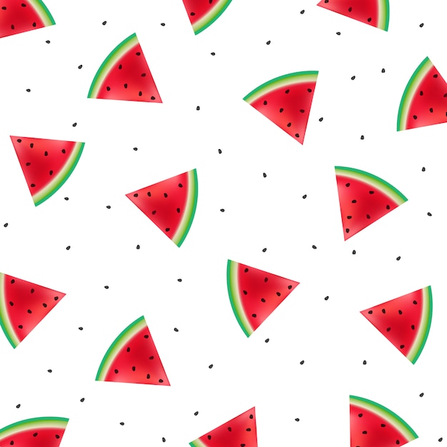 Vector poster with watermelons fruit background