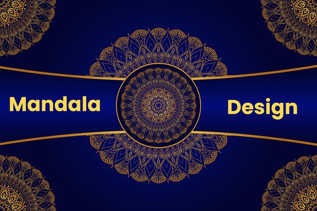 Vector a poster with the word continent luxury mandala design