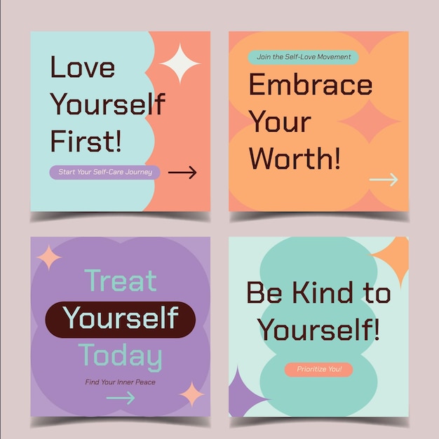 a poster with the words love yourself on it