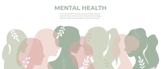 A poster with the words mental health on it.