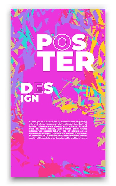 A poster with the words poster design