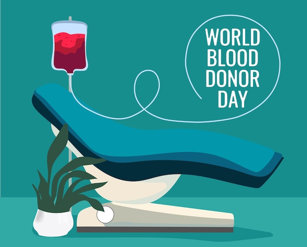 A poster for world blood donor day.