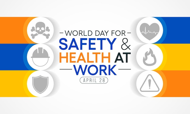 Vector a poster for world day for safety and health at work