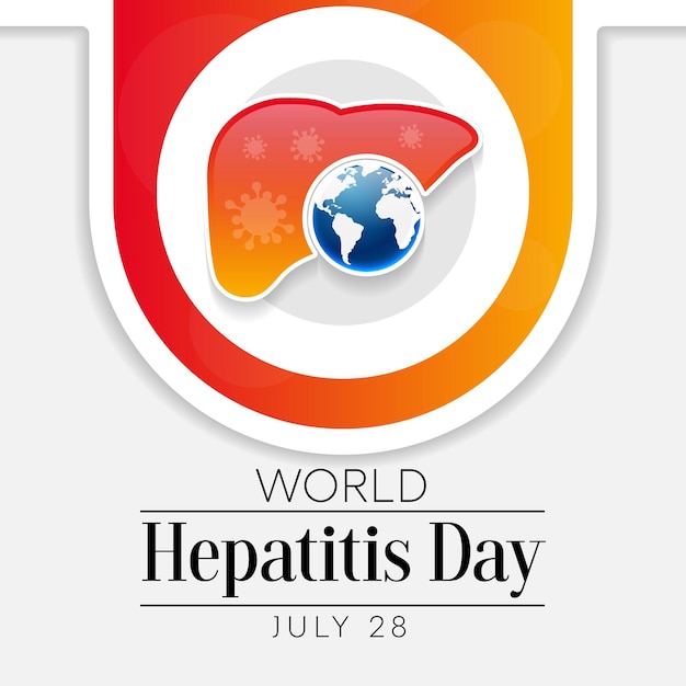 Vector a poster for world hepatitis day that is on july 28.