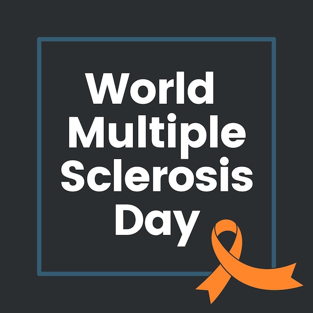 Vettore un poster della giornata mondiale della sclerosi multipla
