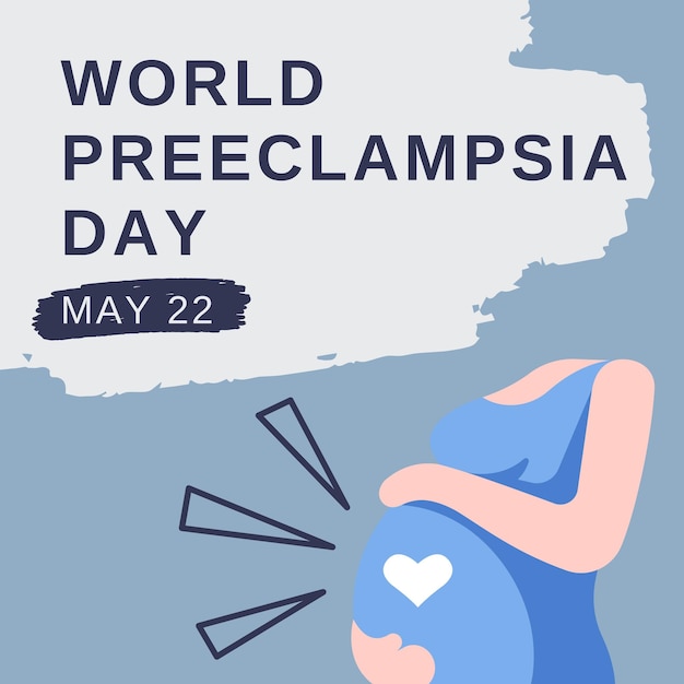 Vector a poster for world preeclampsia day