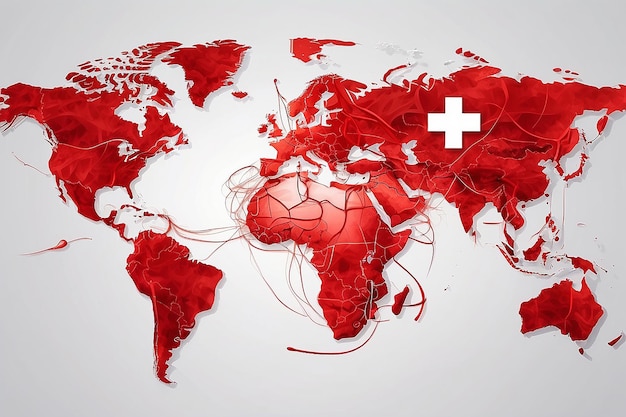 Poster per la giornata mondiale della croce rossa è un concetto di consapevolezza sanitaria celebrato l'8 maggio