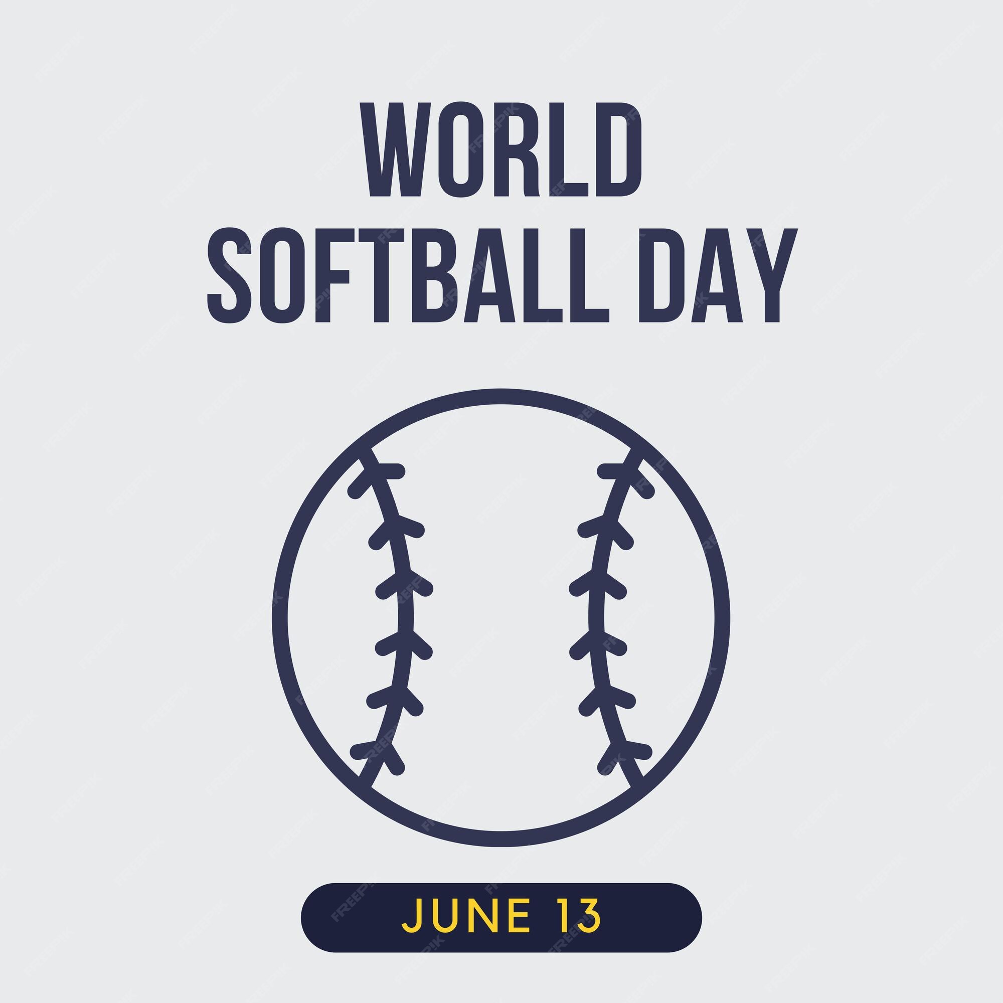 Premium Vector A poster for world softball day