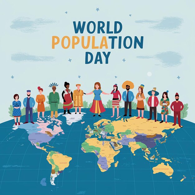 a poster of a world that says worlds population