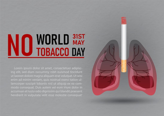 Postercampagne van het world no tobacco day-concept in vectorontwerp