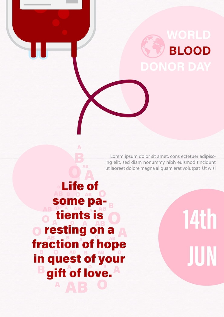 Vector posters campaign of world blood donor day in vector design