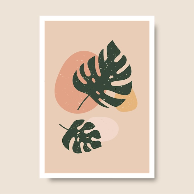 Posters with abstract concepts and pastel colors