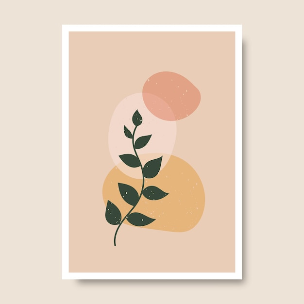 Vector posters with abstract concepts and pastel colors