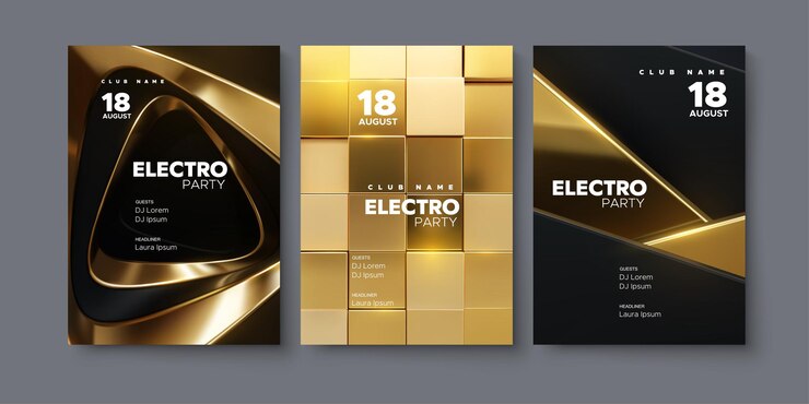 Postersjabloon voor elektronische muziekfestivaladvertenties