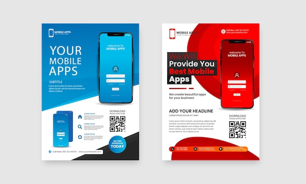 postersjabloon voor mobiele app