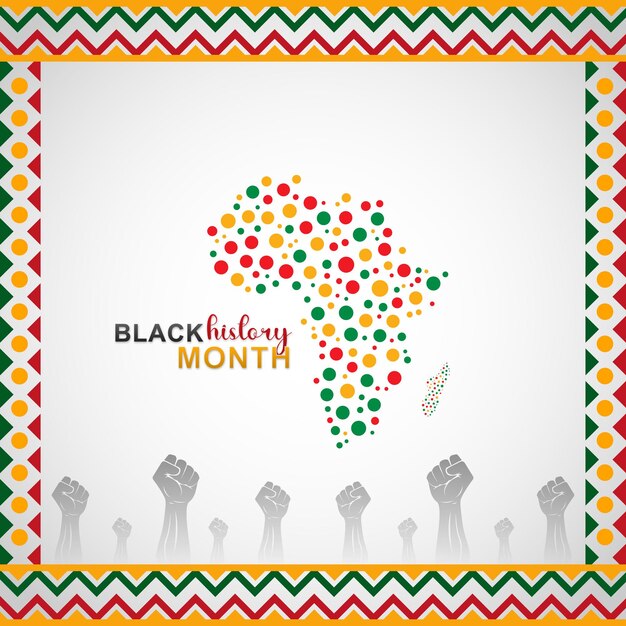 Postervector van de Black History Month viert Canada USA Afrikaanse Black History Month postontwerp