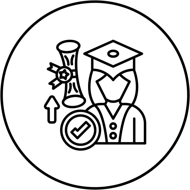 大学院生のアイコンベクトル画像は大学に使用できます