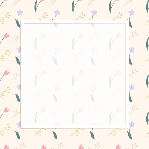 Postkaart met bloemen Pastel minimalistische bloemen achtergrond Perfect voor postkaart van textiel