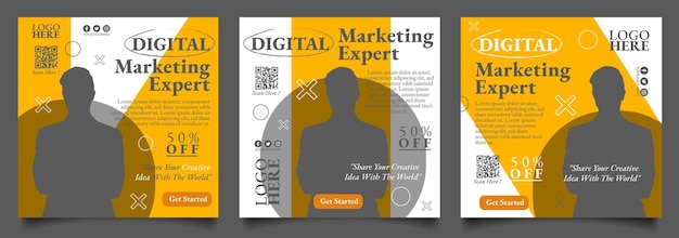 Posts Digital Marketing Design Set