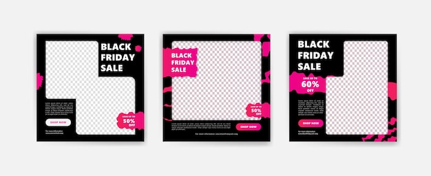 Postsjabloon voor sociale media voor Black Friday-uitverkoop