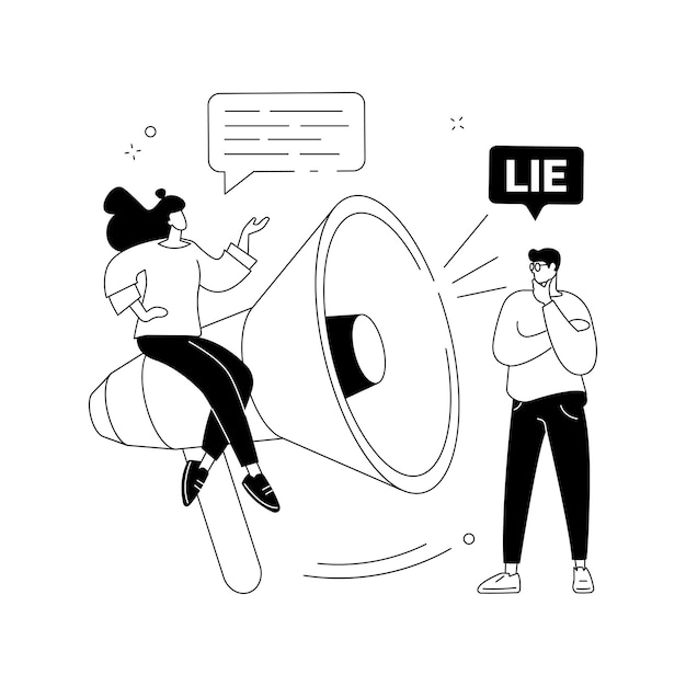 posttruth abstract concept vector illustration posttruth discourse modern philosophy alternative fact fake news cyber propaganda political extremism emotion and belief abstract metaphor