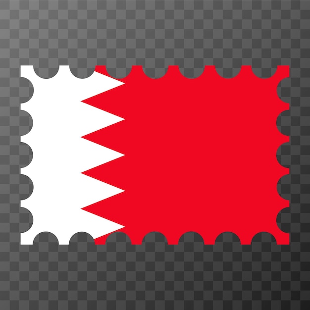 Postzegel met de vlag van Bahrein Vector illustratie