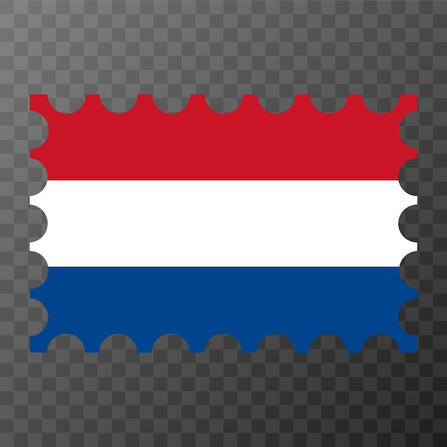 Postzegel met nederlandse vlag vector illustratie