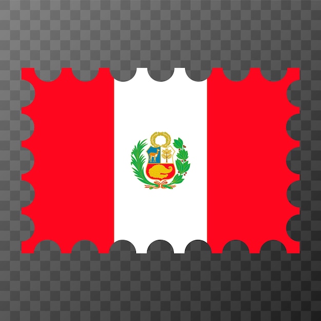 Postzegel met Peru vlag Vector illustratie