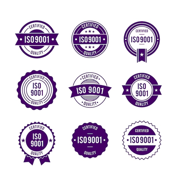 Postzegelverzameling met iso-certificering