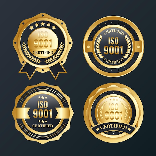 Postzegelverzameling met ISO-certificering