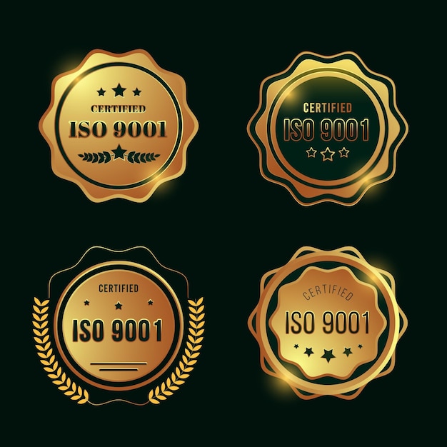 Postzegelverzameling met ISO-certificering