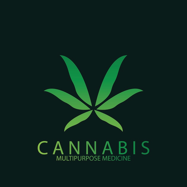 Pot Cannabis for CBD THC design logo icon vector illustration template design